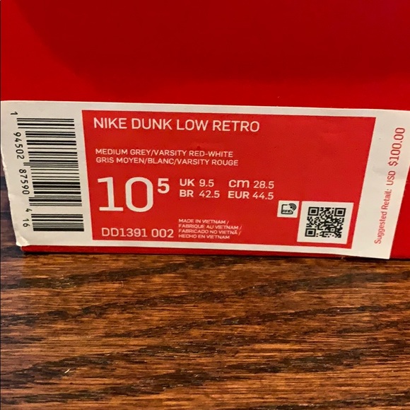 Sb dunk low unlv “medium gray” DS - Picture 3 of 5